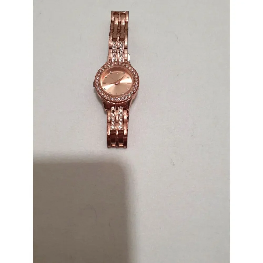 Vintage Ladies Wristwatch Japan Movement Rose Gold Tone